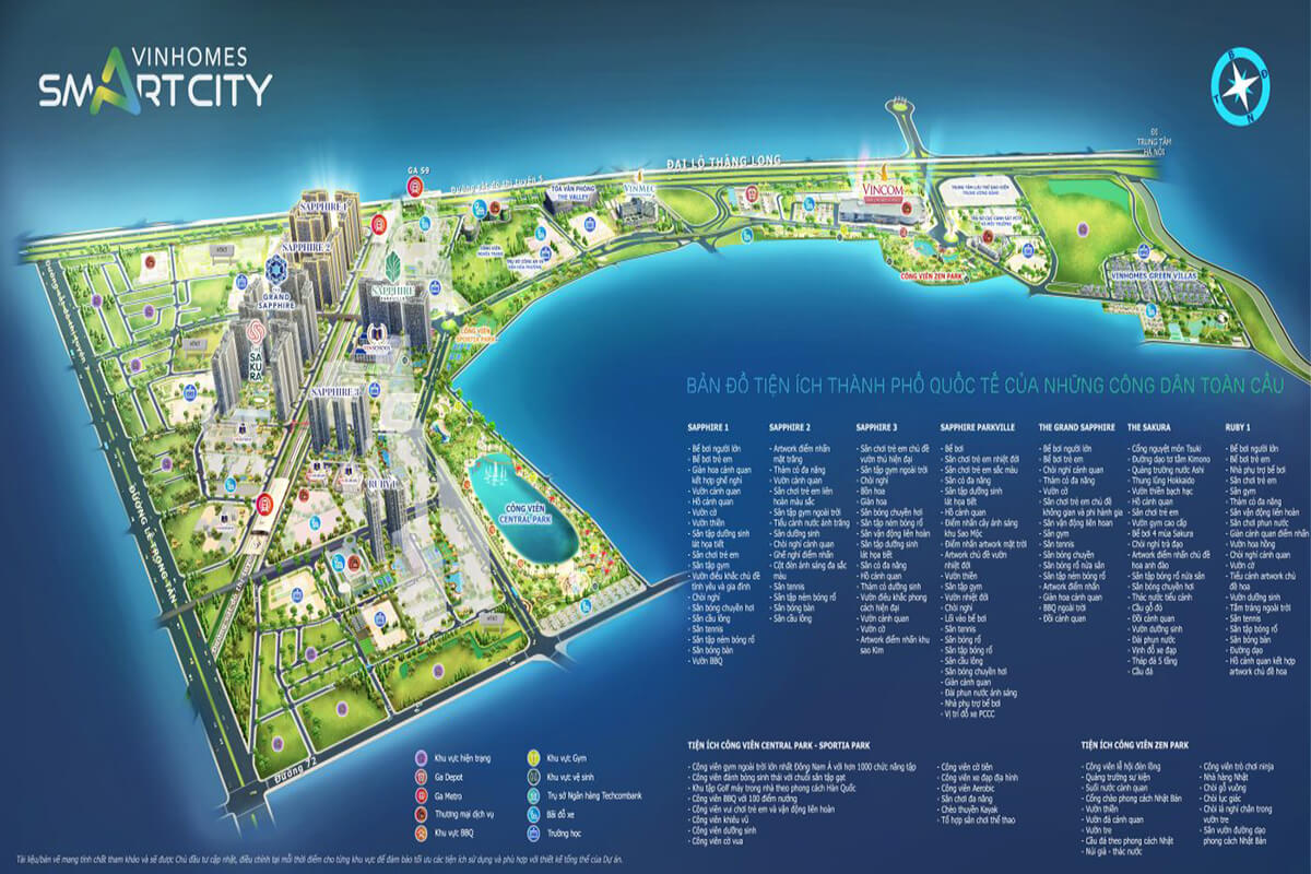 tổng mặt bằng vinhomes smart city