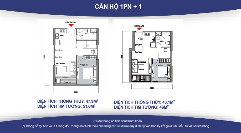 thiết kế căn hộ 1N+1