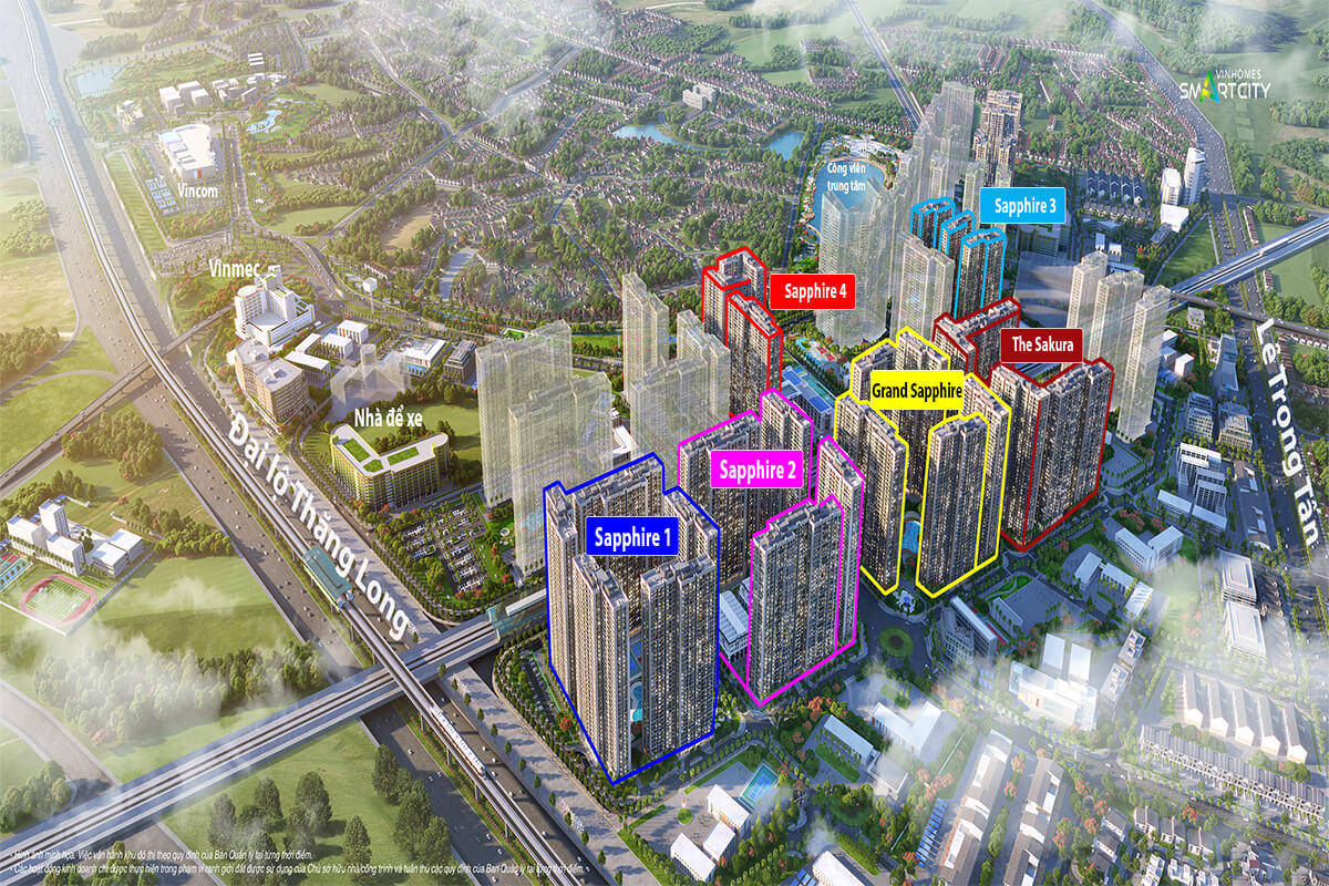 phối cảnh the sapphire vinhomes smart city